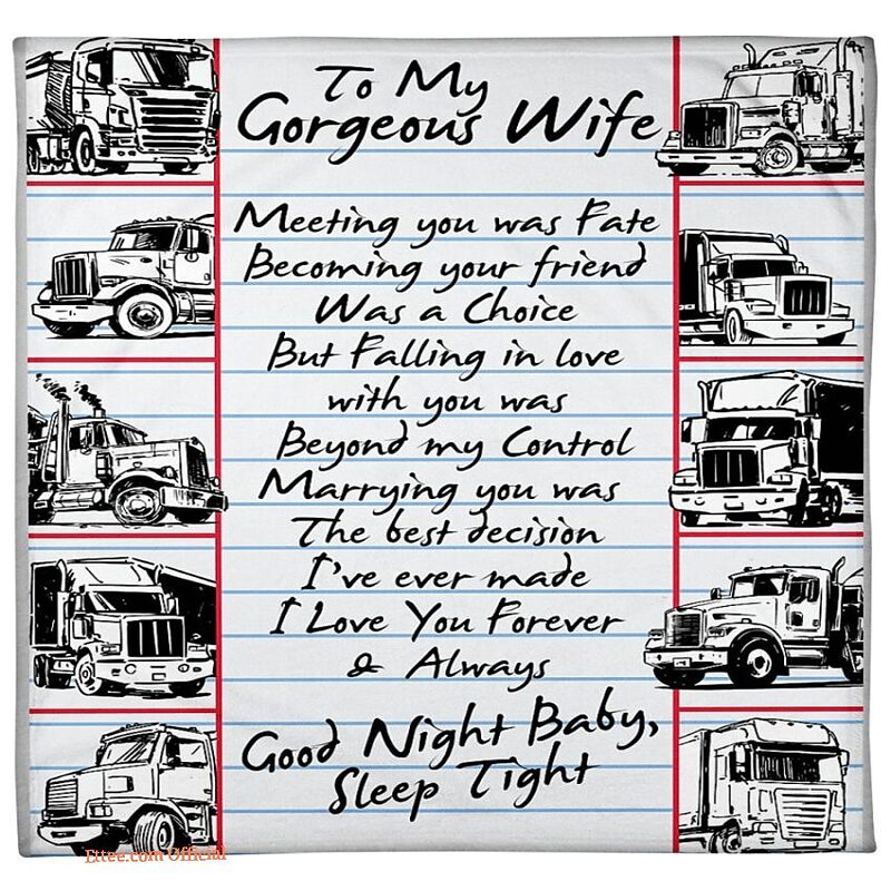 blanket for wife on valentine day truckers wife - Super King - Ettee