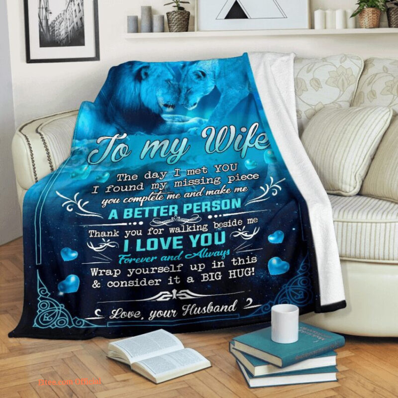 blankets to my wife valentine day gift for wife the day i met you
