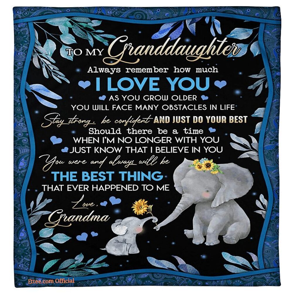 To My Granddaughter Elephant Quilt Blanket From Grandma Always Remember To My Granddaughter Elephant Quilt Blanket From Grandma Always Remember - Ettee - always remember