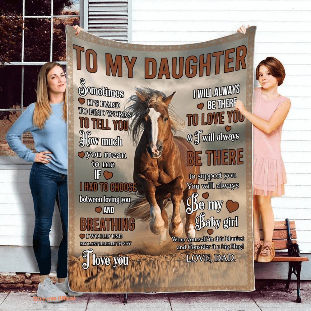 To My Daughter Horse Quilt Blanket. Light And Durable. Soft To Touch To My Daughter Horse Quilt Blanket. Light And Durable. Soft To Touch - Ettee - Daughter Gift