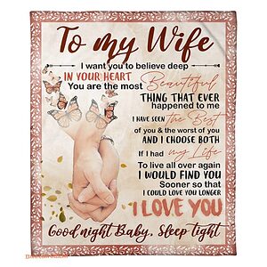 blanket for wife valentines day the most beautiful thing happended to me - Super King - Ettee