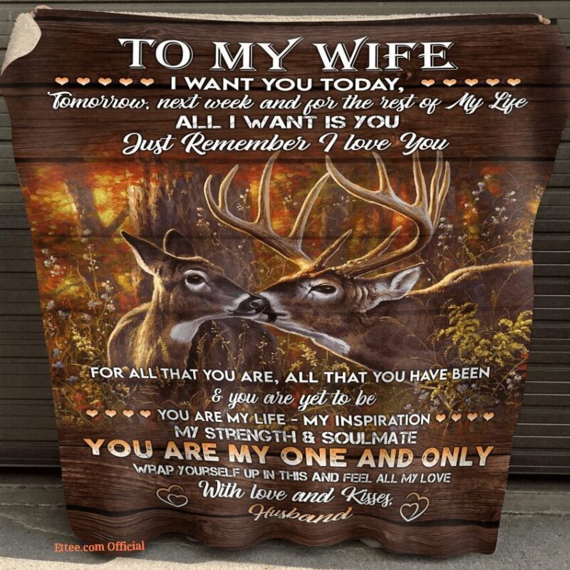 blanket for wife on valentine day all i want is you remember i love you