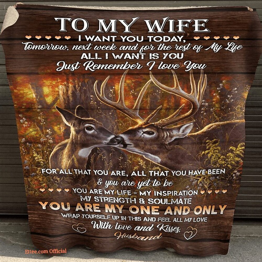 blanket for wife on valentine day all i want is you remember i love you blanket for wife on valentine day all i want is you remember i love you - Ettee - all I want is you