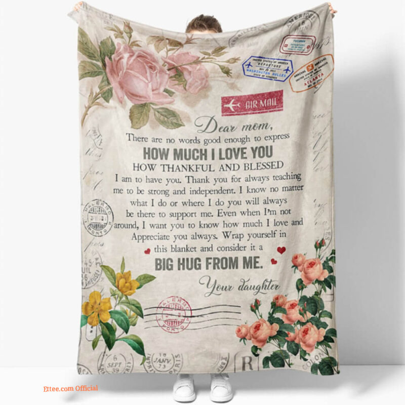 Mother Quilt Blanket How Much I Love You. Lightweight And Smooth Comfort