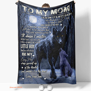 Mother Quilt Blanket Loving Mom Wrap Yourself Up In This. Foldable And Compact - Super King - Ettee