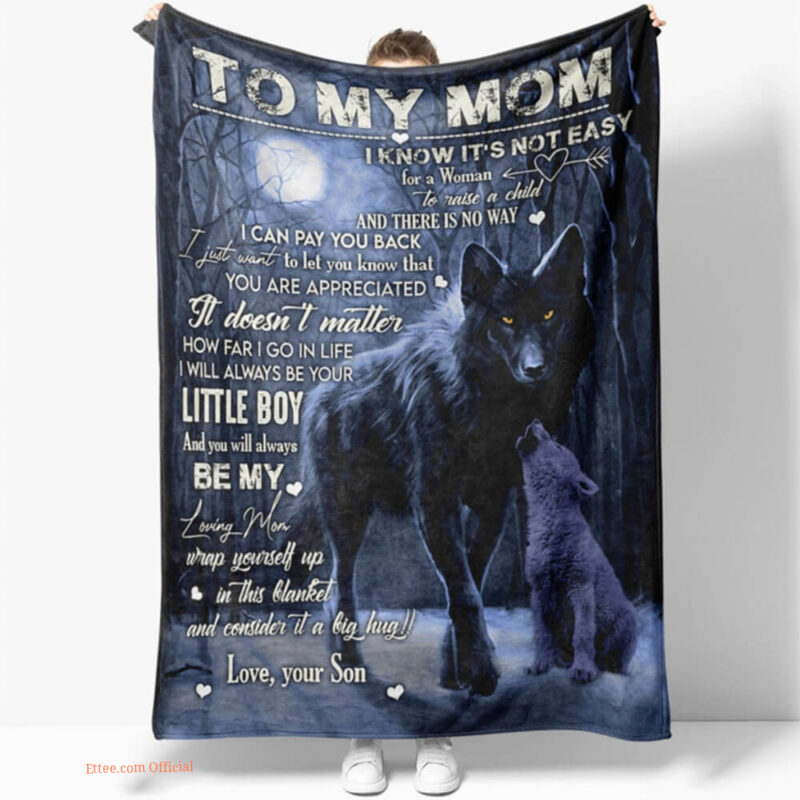 Mother Quilt Blanket Loving Mom Wrap Yourself Up In This. Foldable And Compact