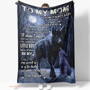 Mother Quilt Blanket Loving Mom Wrap Yourself Up In This. Foldable And Compact - Ettee - blanket