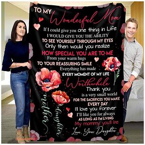 To My Mom Ill Love You Forever Love From Daughter Quilt Blanket - Super King - Ettee