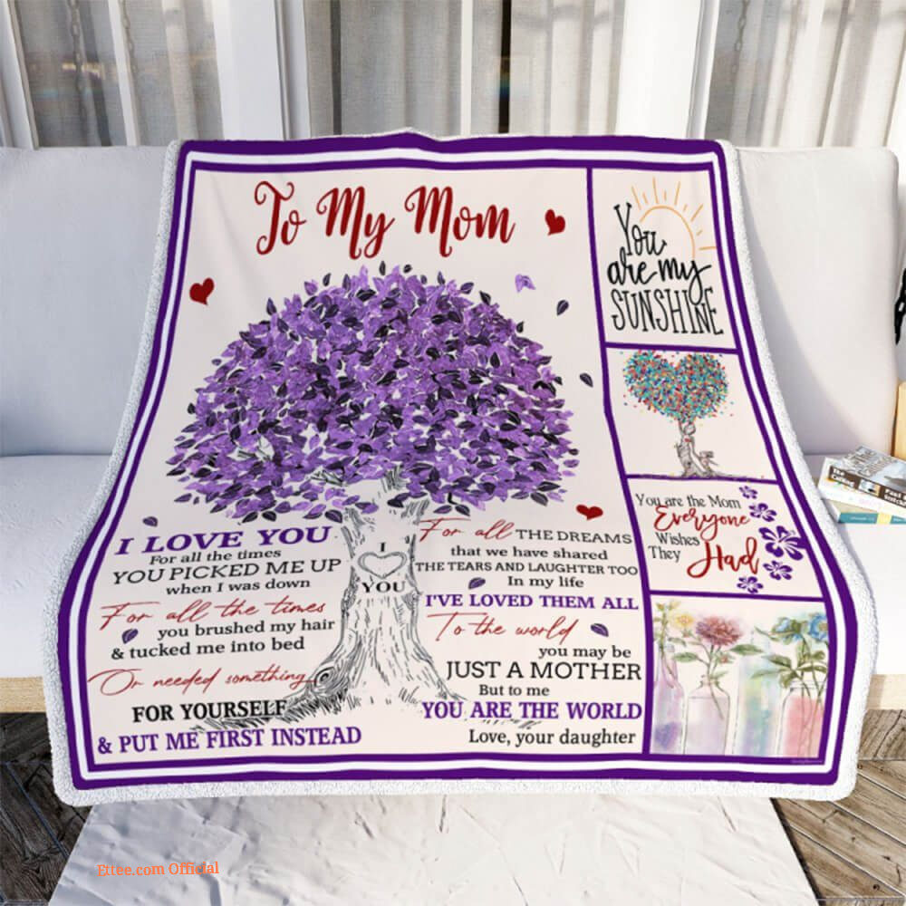To My Mom You Are A Sunflower Warmth From Daughter Quilt Blanket - Ettee - Daughter
