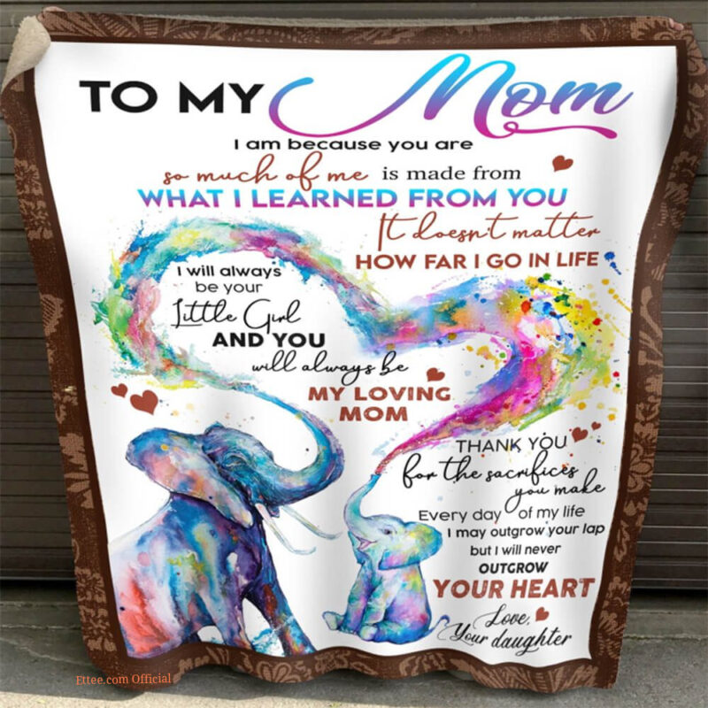 Mother Quilt Blanket You Will Always My Loving Mom. Foldable And Compact