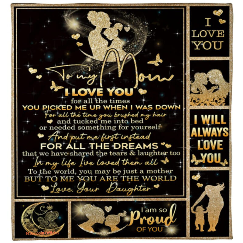 I Love You For All The Times Quilt Blanket Mothers Day Gift From Daughter