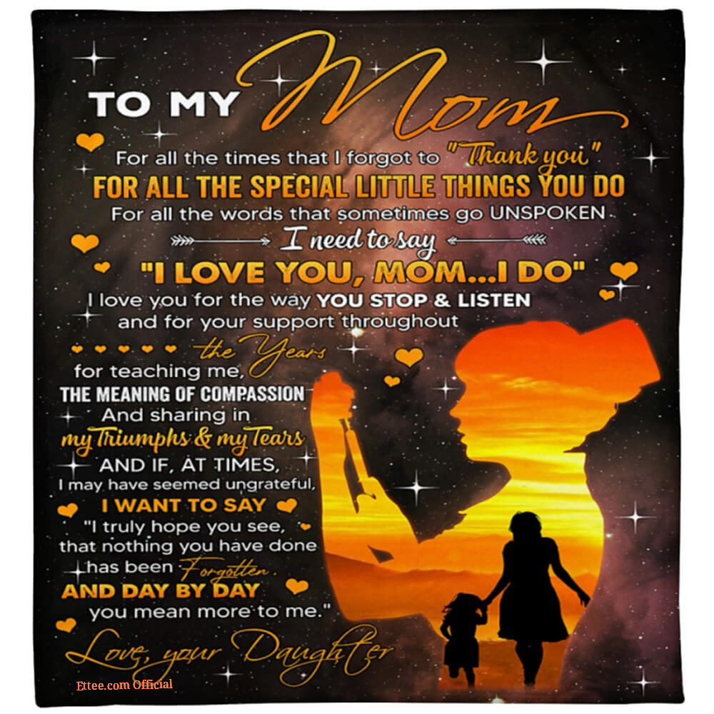 I Love You Quilt Blanket - Perfect Gift for Mom - Ettee - gift for mom