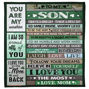 to my son today is a good day blanket gift home decor - Super King - Ettee