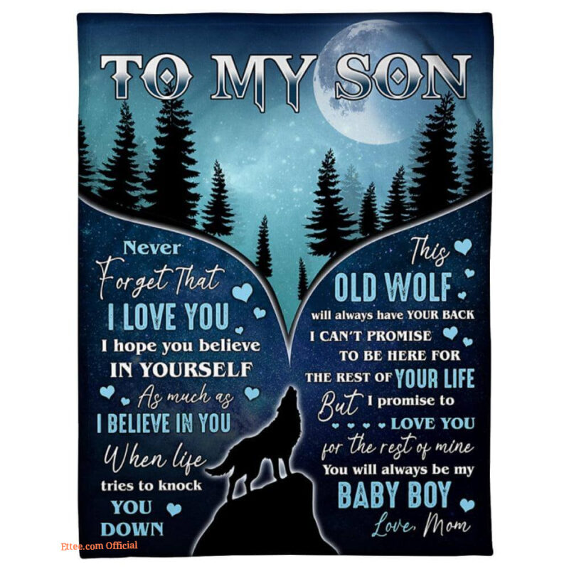 to my son wolf baby boy fleece blanket home decor