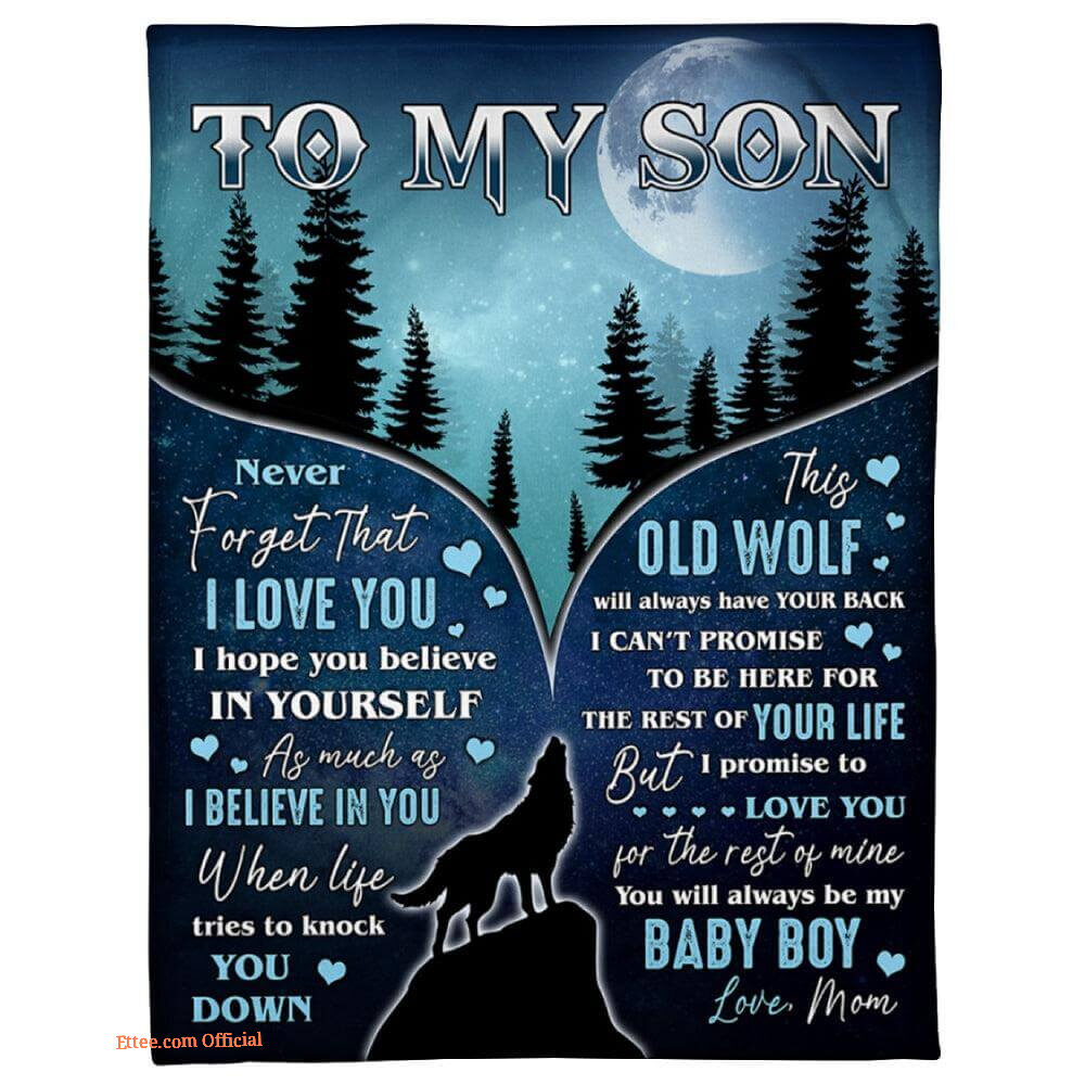 to my son wolf and lion fleece blanket gift for family to my son wolf and lion fleece blanket gift for family - Ettee - family