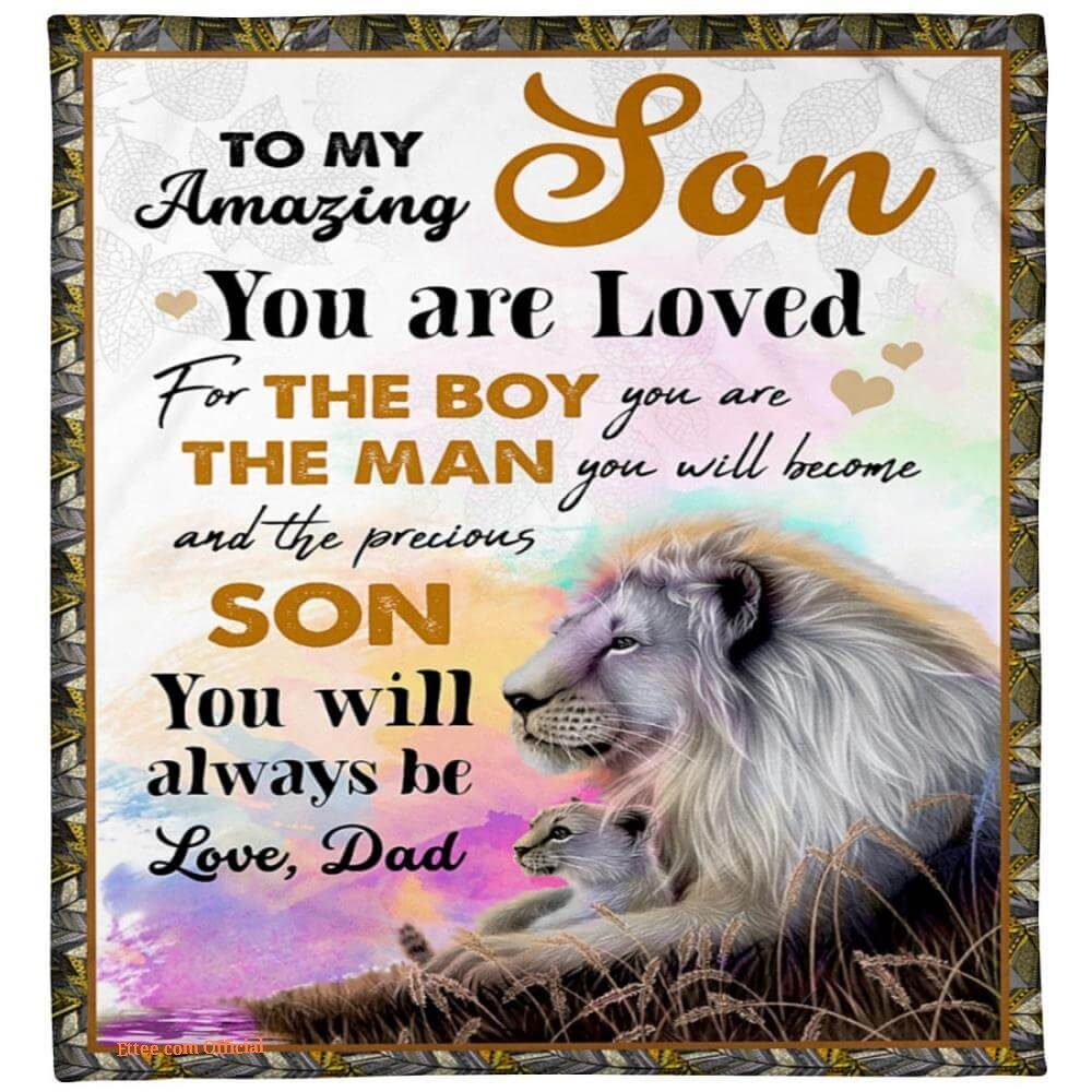 to my son wolf baby boy fleece blanket home decor - Ettee - baby boy