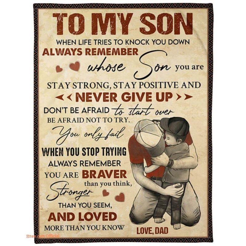to my son you are loved more than you know quilt blanket