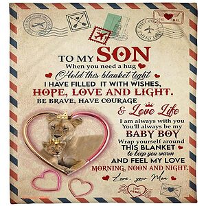 to my son youll always be my baby girl fleece blanket lovely - Super King - Ettee