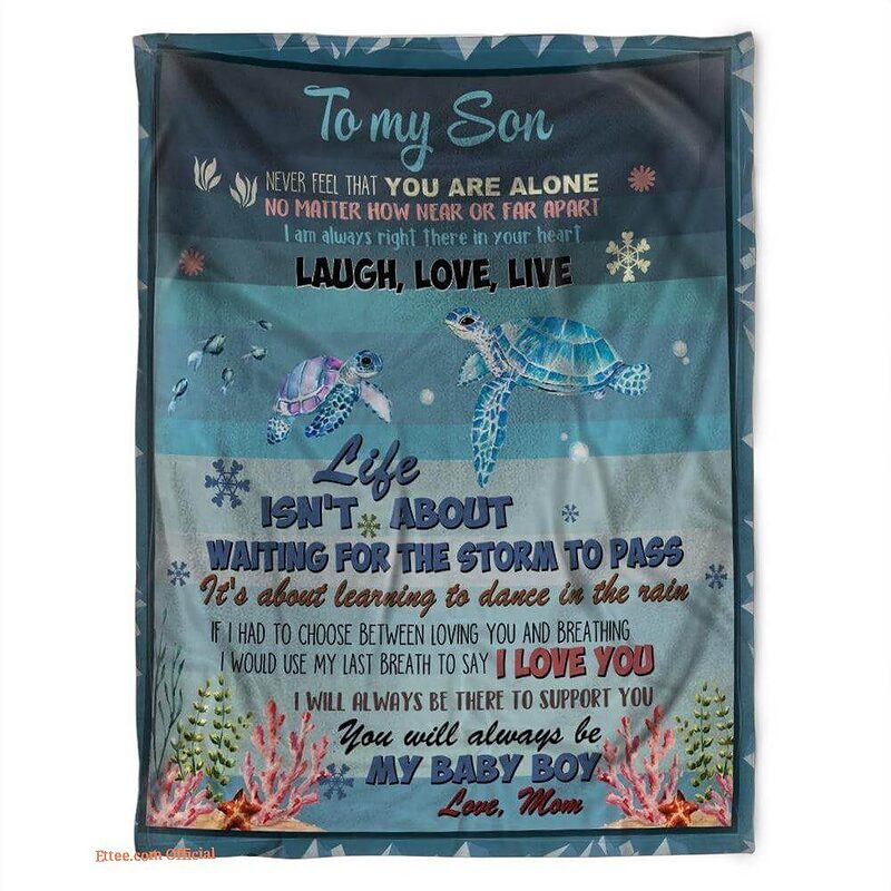 turtle blanket to my son you will always be my baby boy - Super King - Ettee