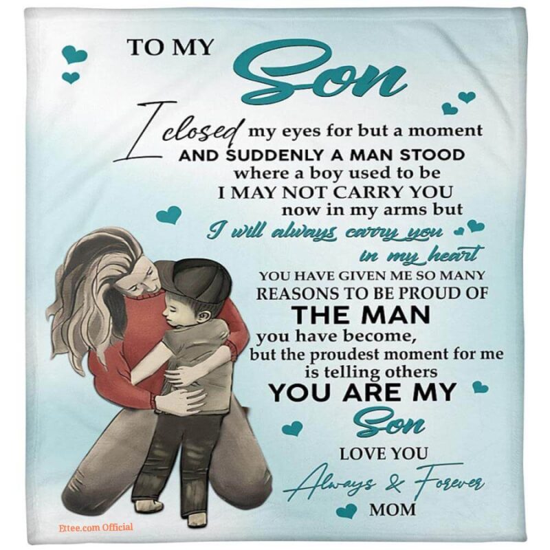 you are my son fleece blanket lovely gift for son from mom