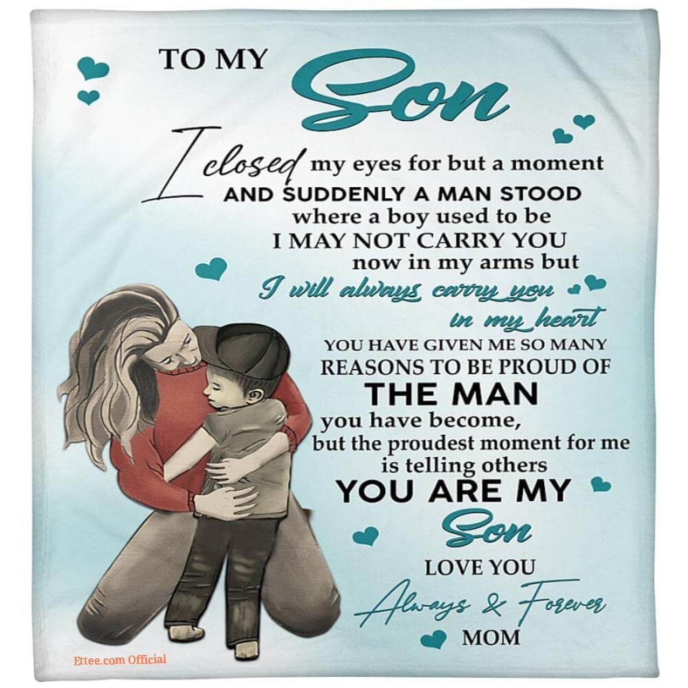 you are my son fleece blanket lovely gift for son from mom you are my son fleece blanket lovely gift for son from mom - Ettee - cozy blanket