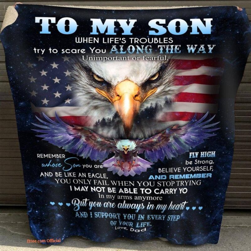 gift for son blanket eagle to my son you are always in my heart