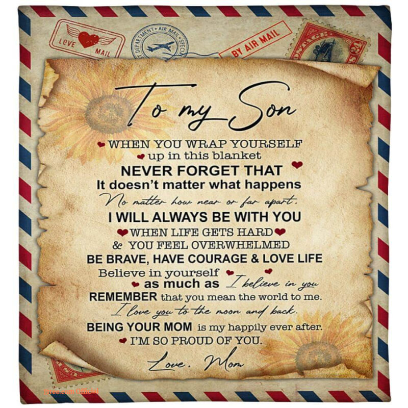 gift for son blanket from mom to my son im so proud of you