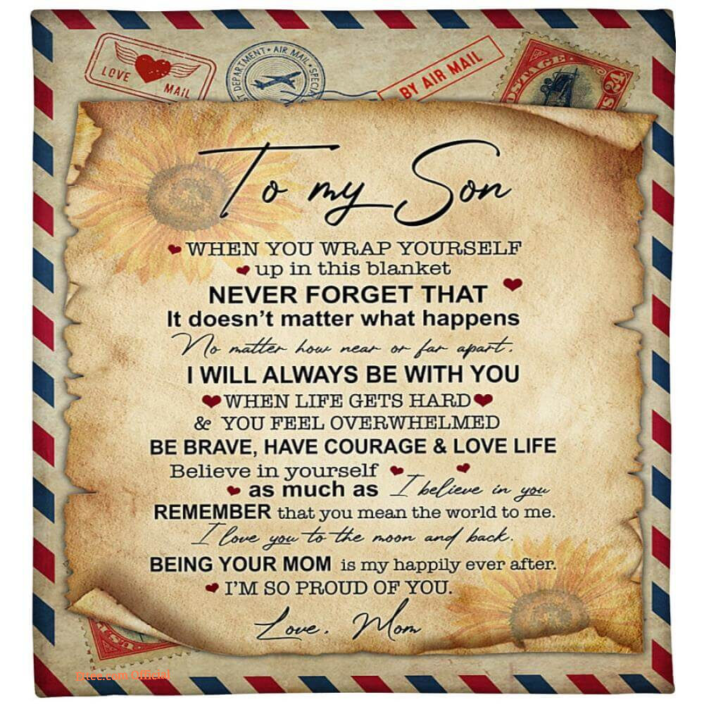 gift for son blanket from mom to my son eagle always believe - Ettee - always believe