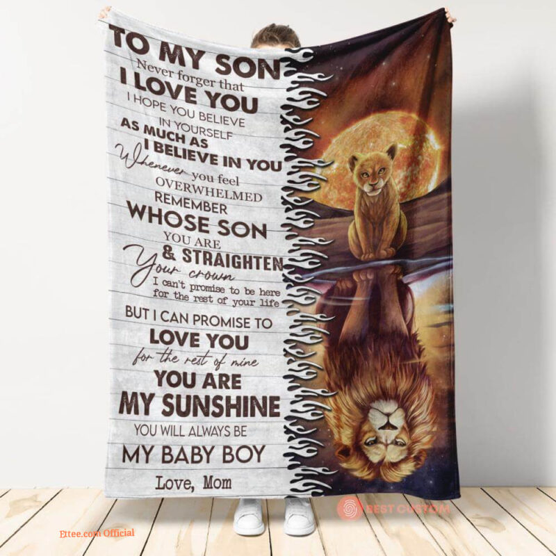 gift for son blanket from mom to my son never forget that i love you