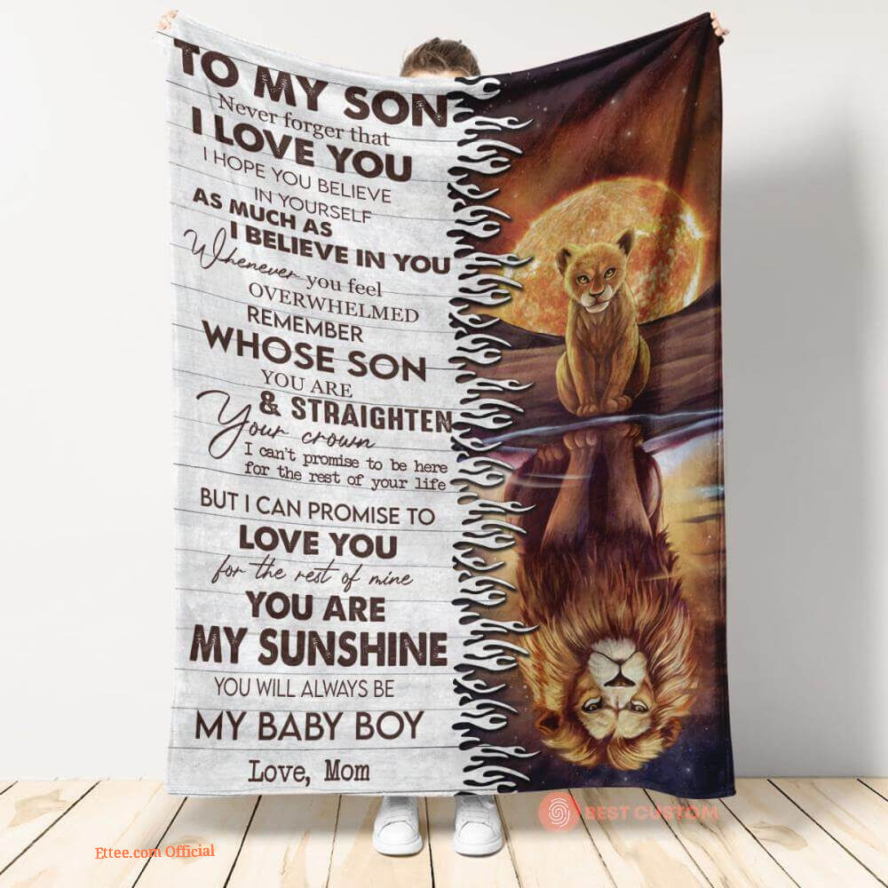gift for son blanket from mom to my son never feel that you are alone gift for son blanket from mom to my son never feel that you are alone - Ettee - blanket