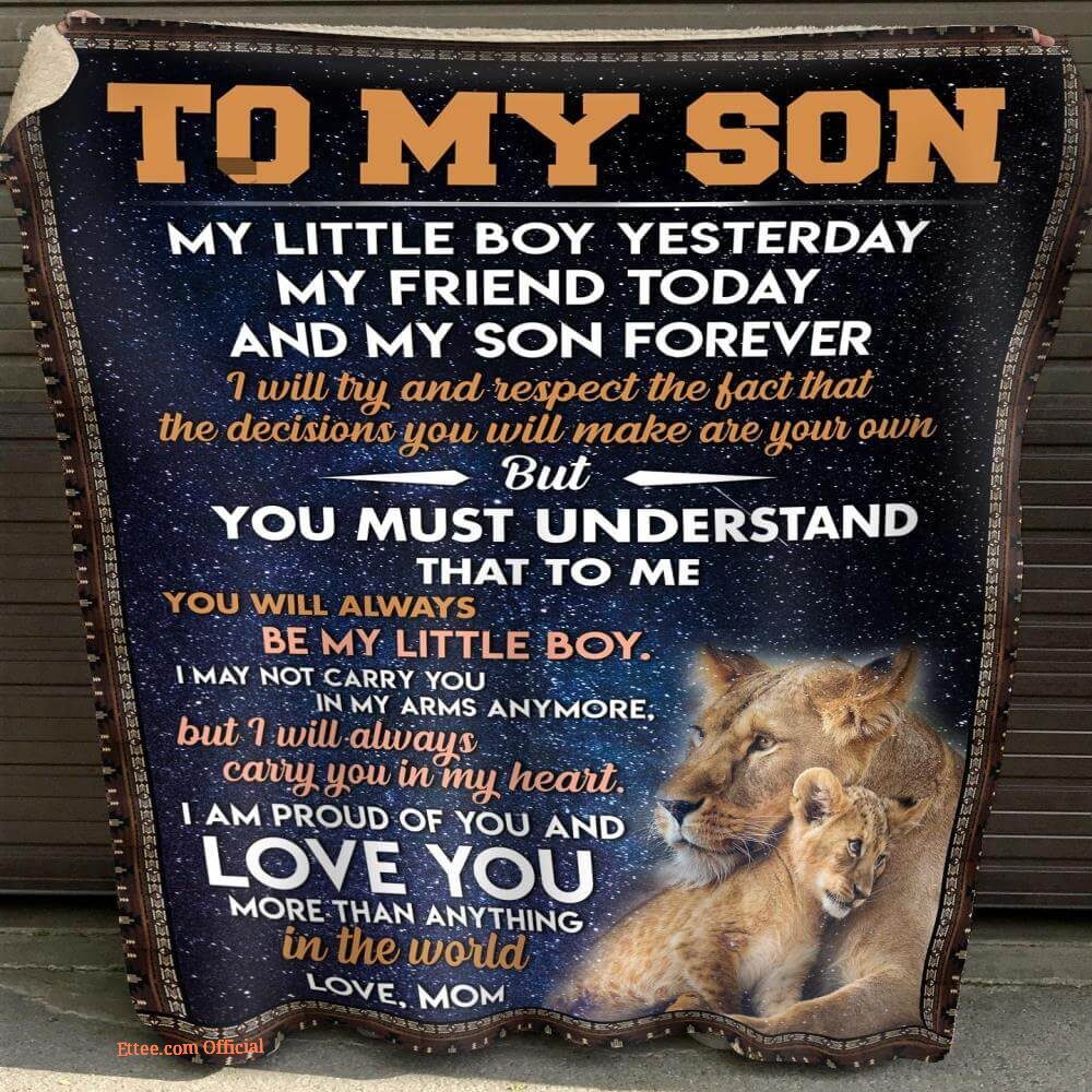 gift for son blanket lion to my son always remember youre braver than gift for son blanket lion to my son always remember youre braver than - Ettee - always remember you're braver than