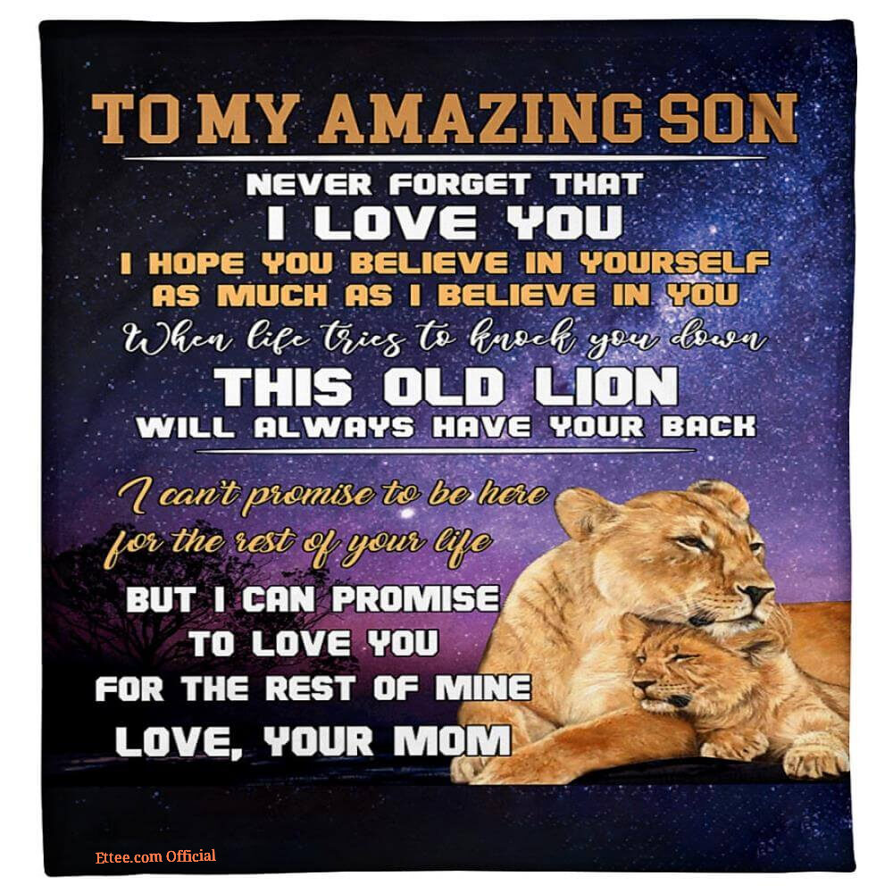 gift blanket mama bear to my son today is a good day love from mom gift blanket mama bear to my son today is a good day love from mom - Ettee - gift blanket