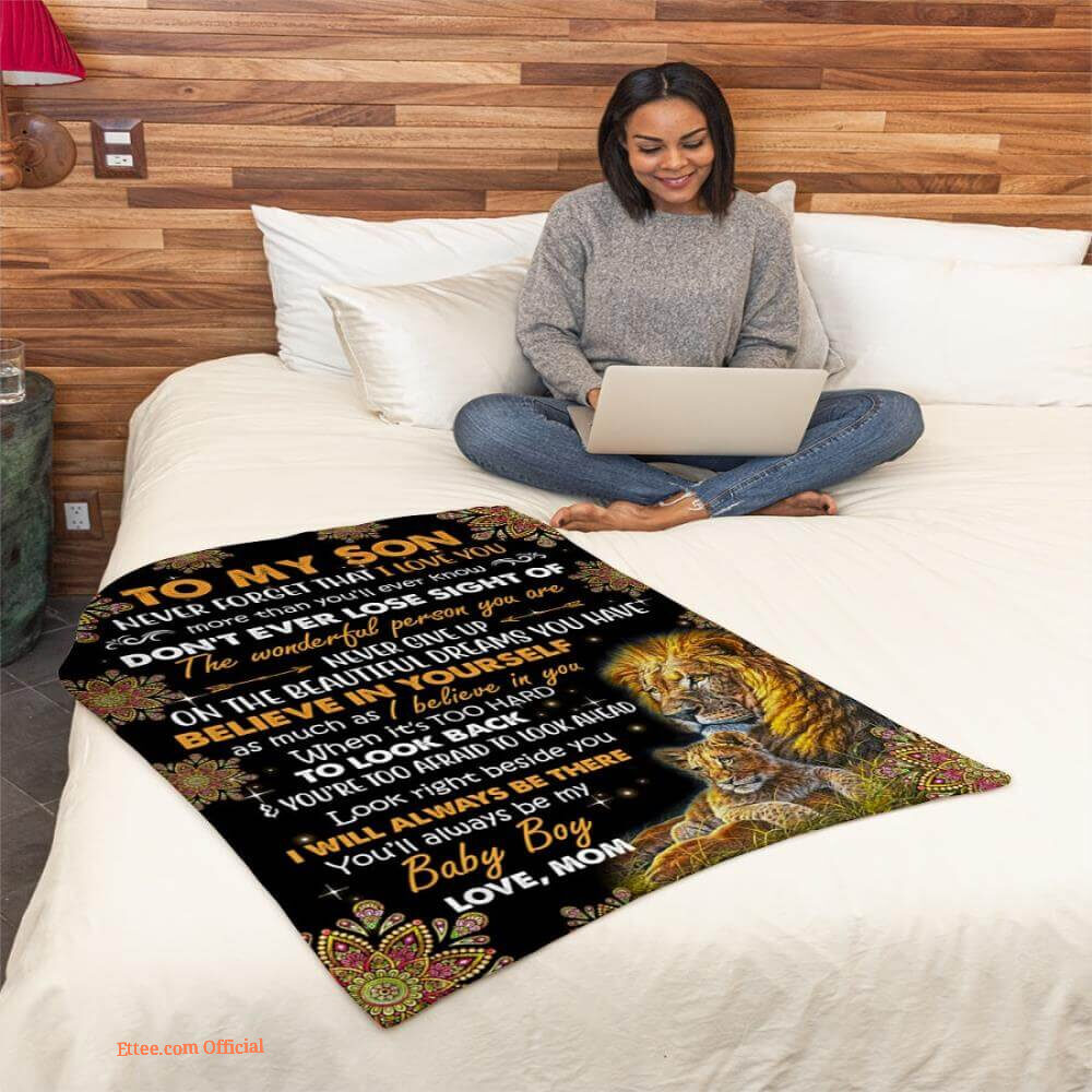 gift for son blanket never forget i love you more than u know - Ettee - blanket