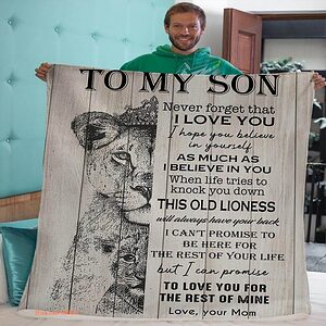 gift for son blanket never forget that i love you mom to son blanket - Super King - Ettee