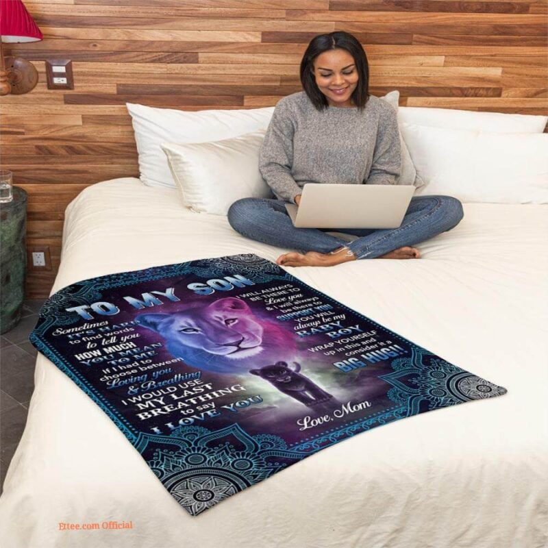 gift for son blanket sometimes its hard to find words mom to son