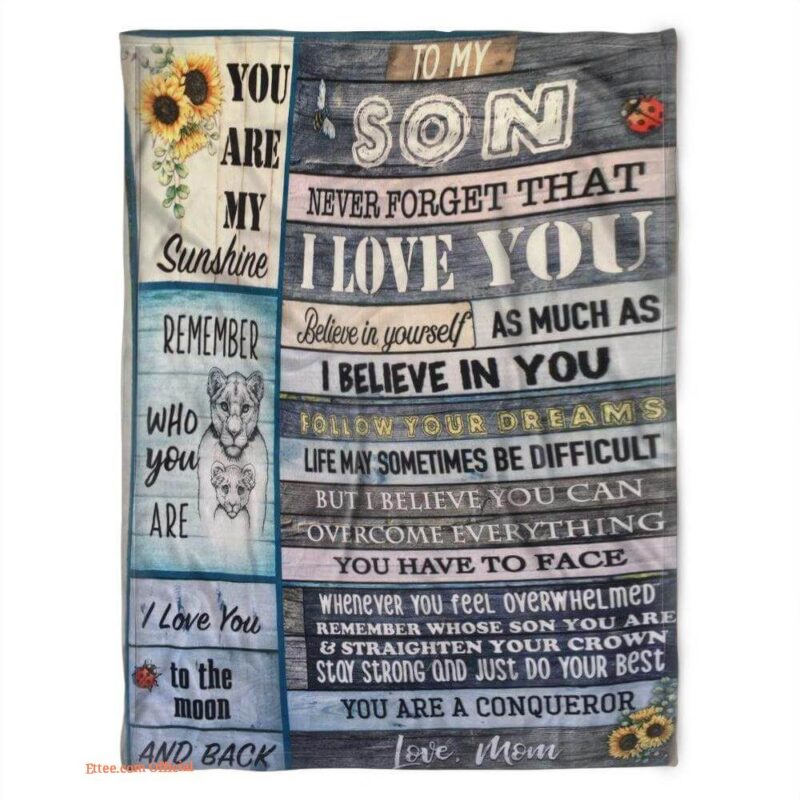 to my son fleece blanket you are my sunshie