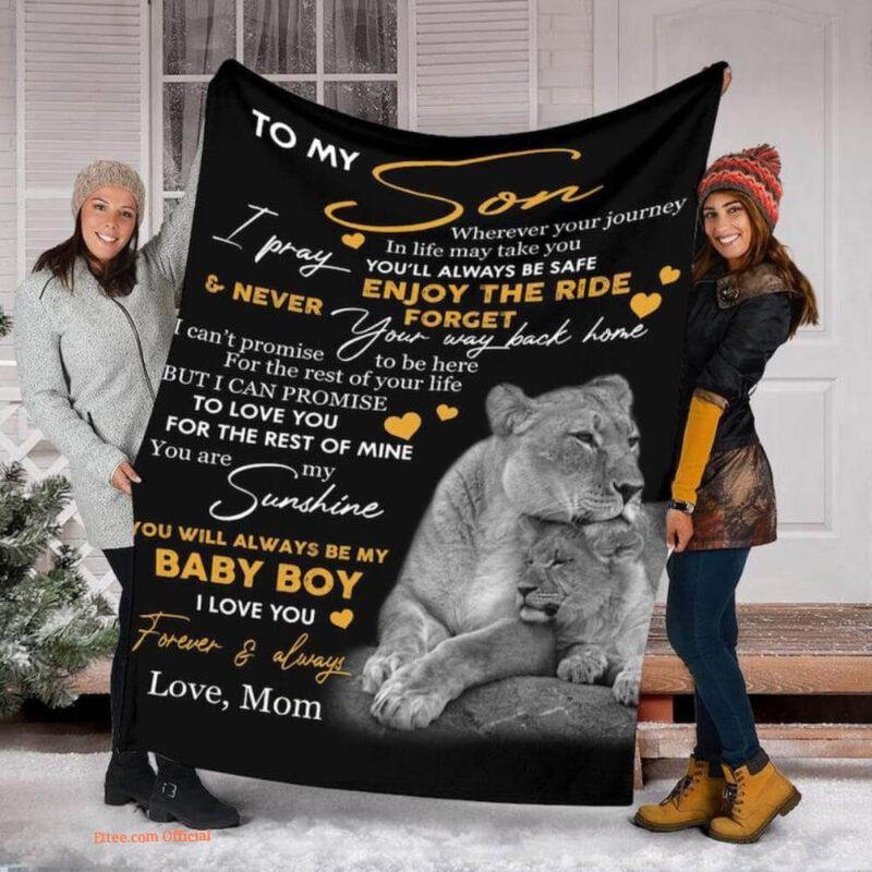 gift for son blanket to my son lion baby boy i love you fleece blanket