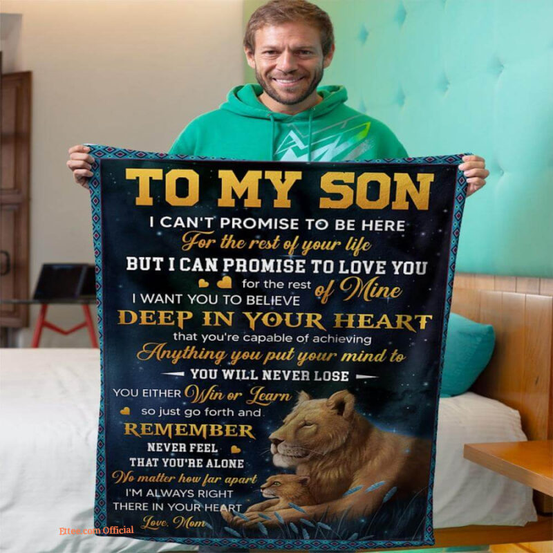 gift for son blanket lion im always right there in your heart love