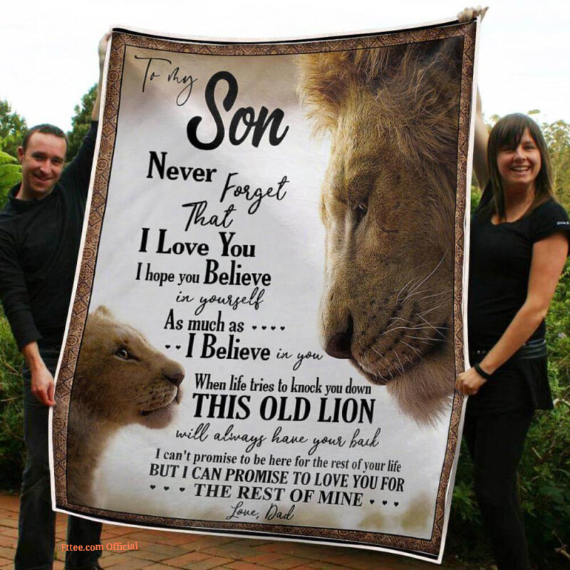 gift for son blanket to my son lion king believe in yourself