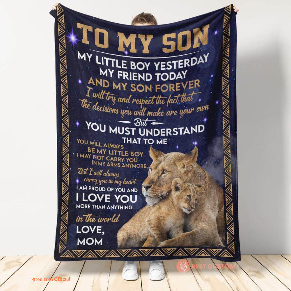 gift for son blanket to my son lion king believe in yourself - Ettee - Believe In Yourself