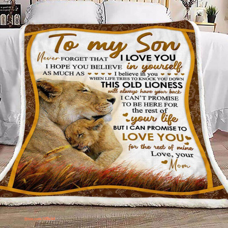 gift for son blanket to my son lion never forget that i love you