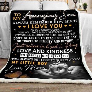 gift for son blanket to my amazing son remember how much i love you - King - Ettee