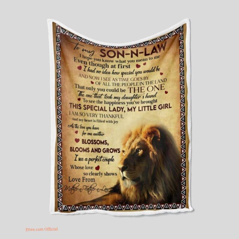 gift blanket lion to my son i hope you know what you mean to me love