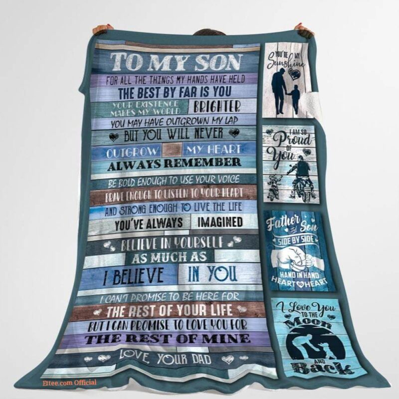 to my son for all the things my hands have held motocross blanket