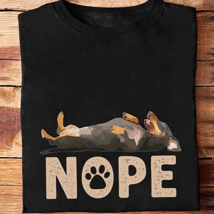 Nope dachshund dog t-shirt