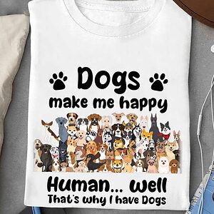 Dogs Make Me Happy - Ettee - canine