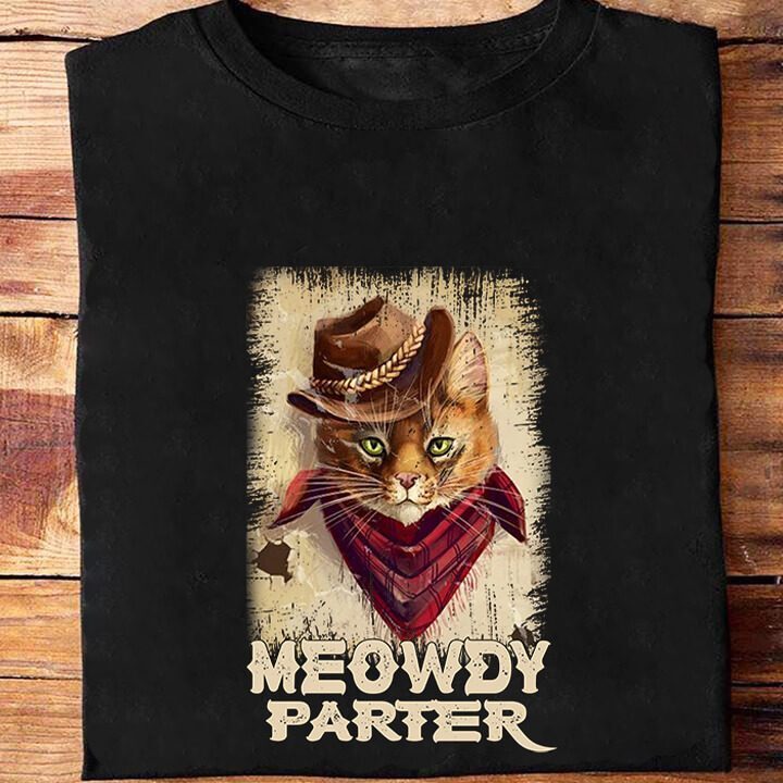 Meowdy Parter Funny Country Music Cat Cowboy