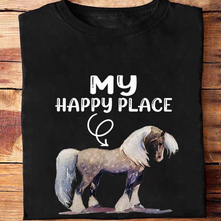 My Happy Place Horseback Riding Equestrian Horse Lover