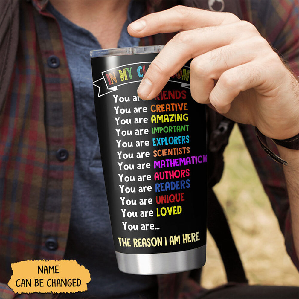 Personalized 20oz Tumblers for Teacher, Back To School Gifts for Women, In My Classroom We Are Slogan - ettee.com - Ettee - 2022 door cover
