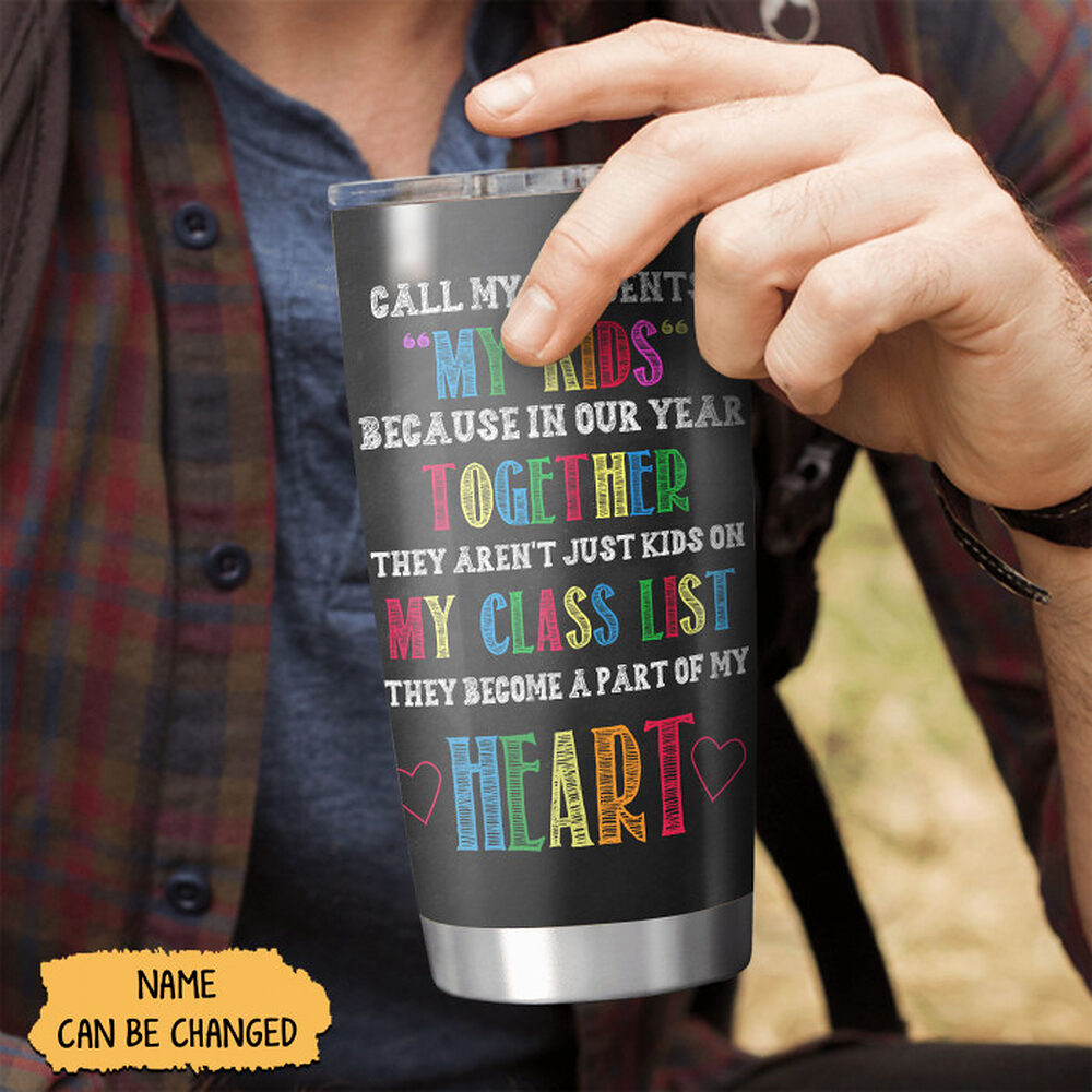 Personalized 20oz Tumblers for Math Teacher, Back To School Gifts for Women, Teach Love Inspire Slogan - ettee.com - Ettee - Inspire Slogan